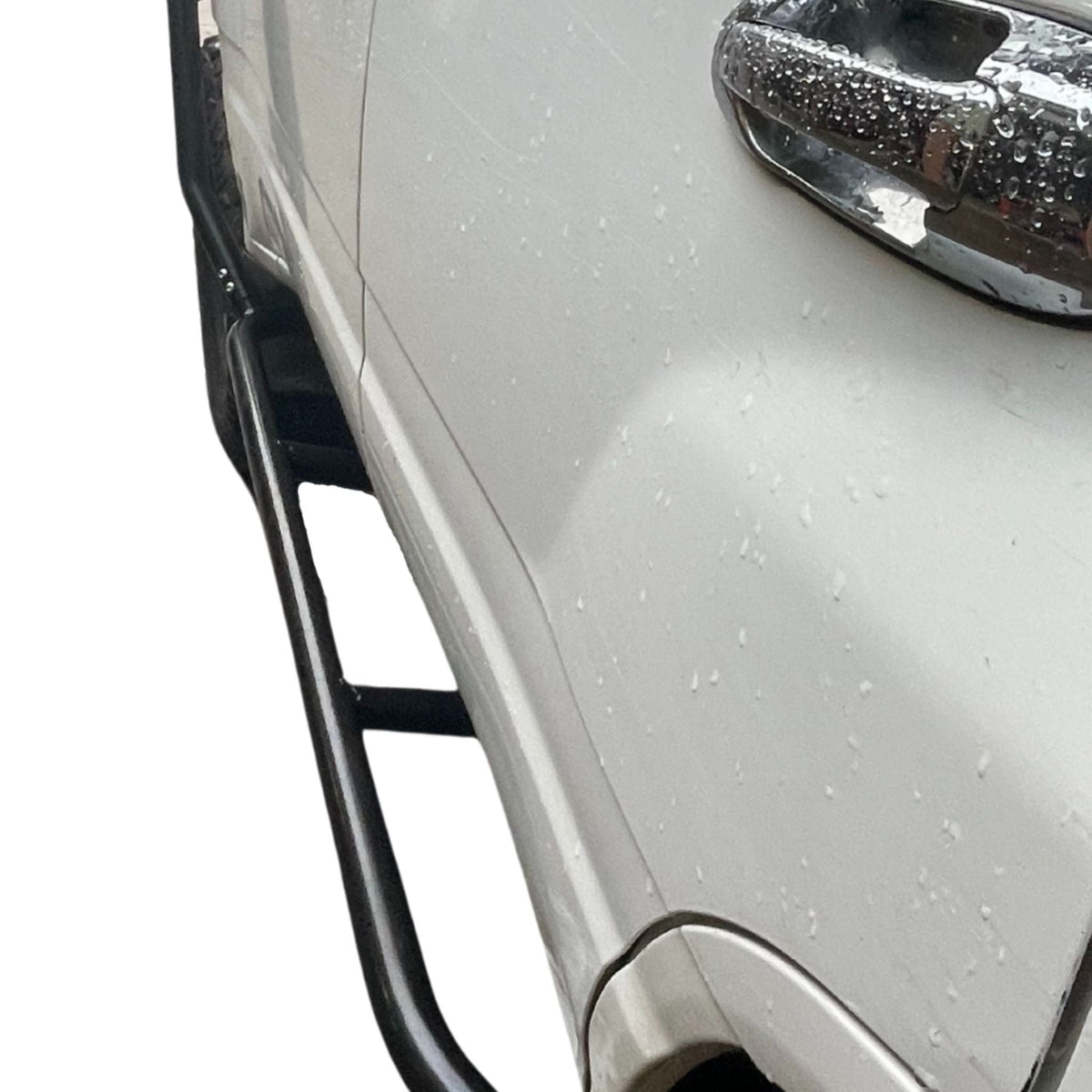 100 Series IFS Toyota LandCruiser Traditional Rock Sliders & Rails - Black Checker Plate Inserts / 2006