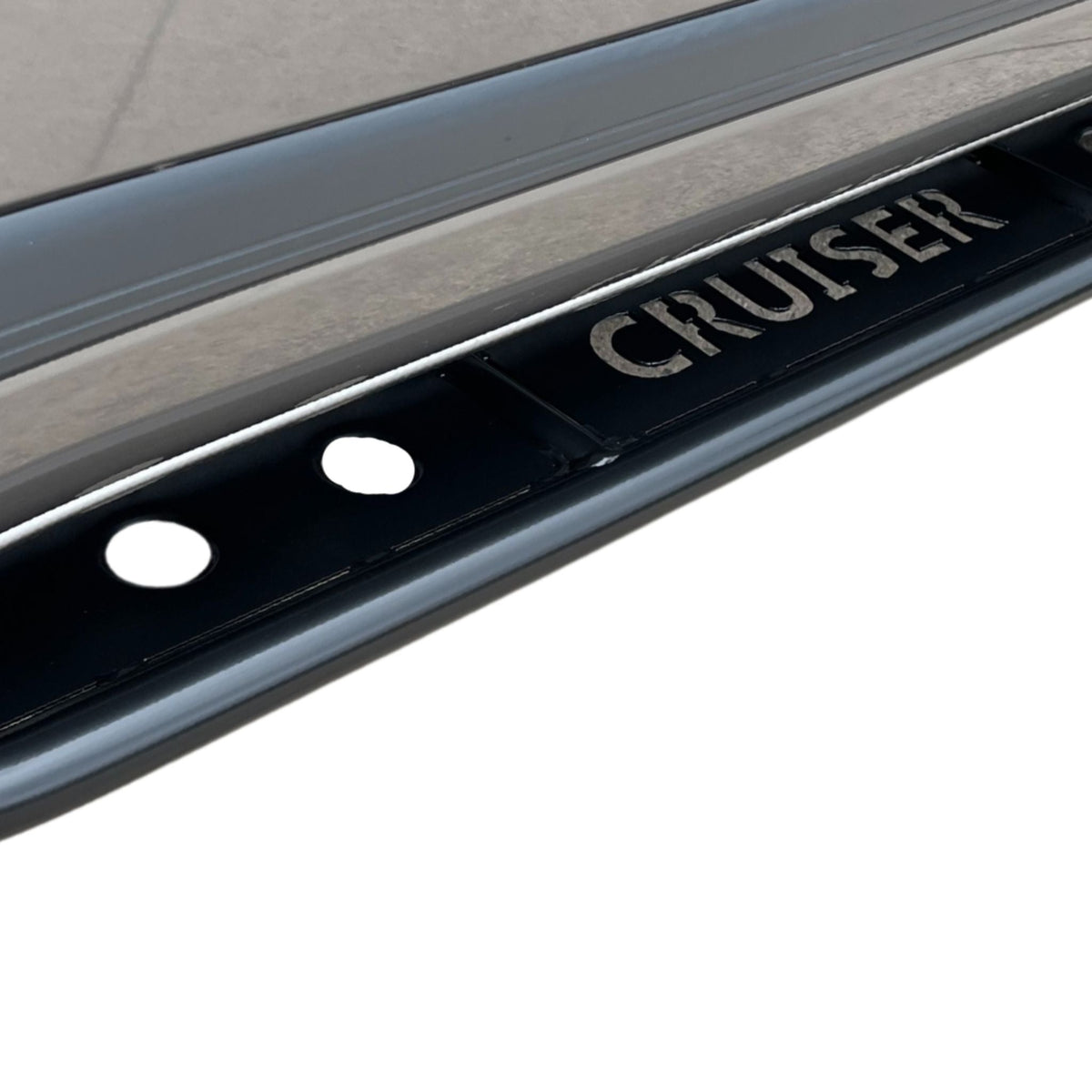 100 Series IFS Toyota LandCruiser Traditional Rock Sliders & Rails - Black Checker Plate Tops / 2006