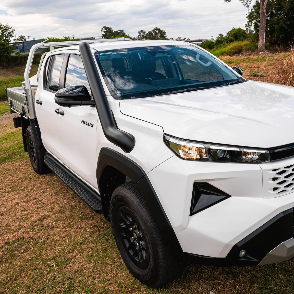 4 Inch Stainless Snorkel and Alloy Airbox to suit Toyota Hilux N90 (Short & Mid Entry Available) - PRE-ORDER