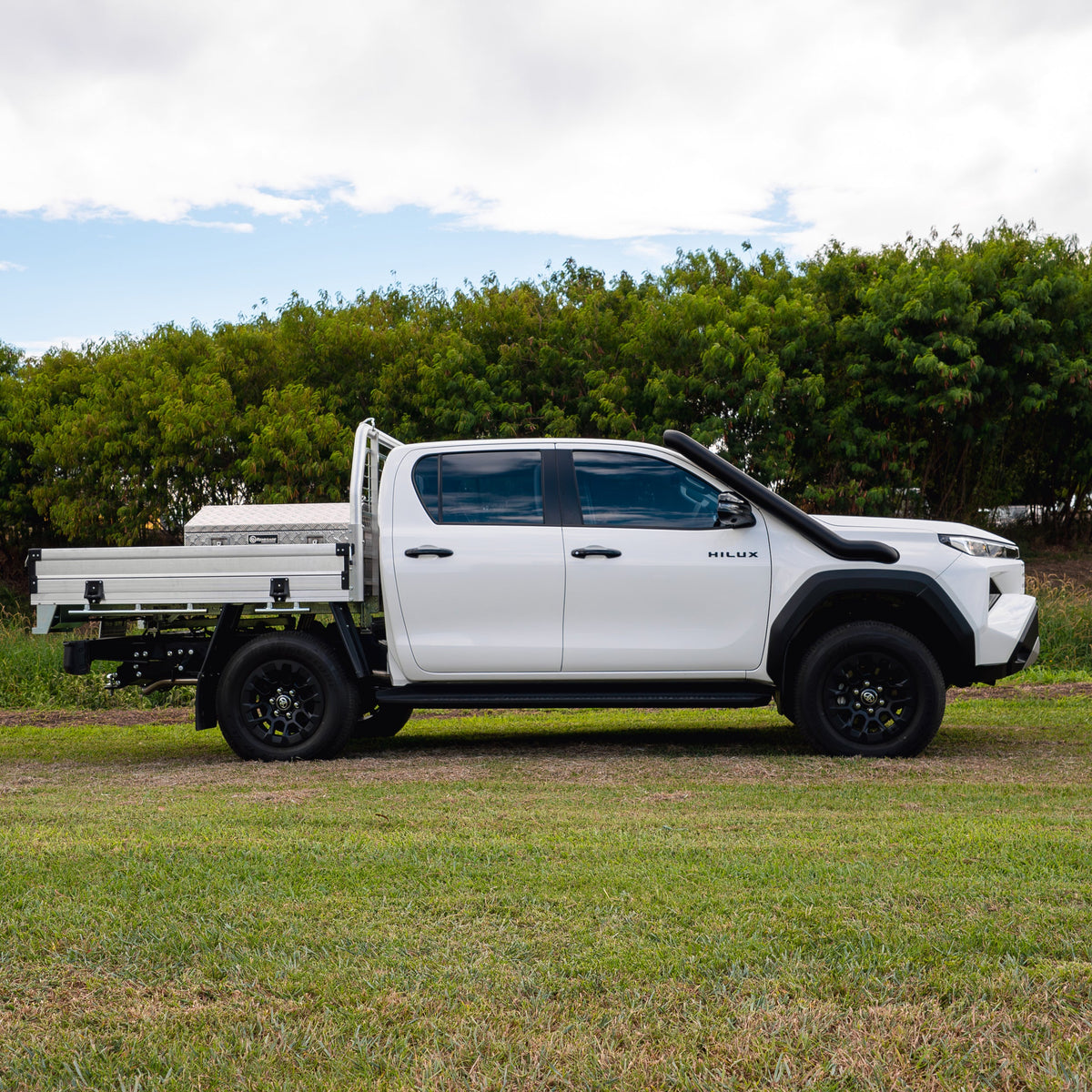 4 Inch Stainless Snorkel and Alloy Airbox to suit Toyota Hilux N90 (Short & Mid Entry Available) - PRE-ORDER