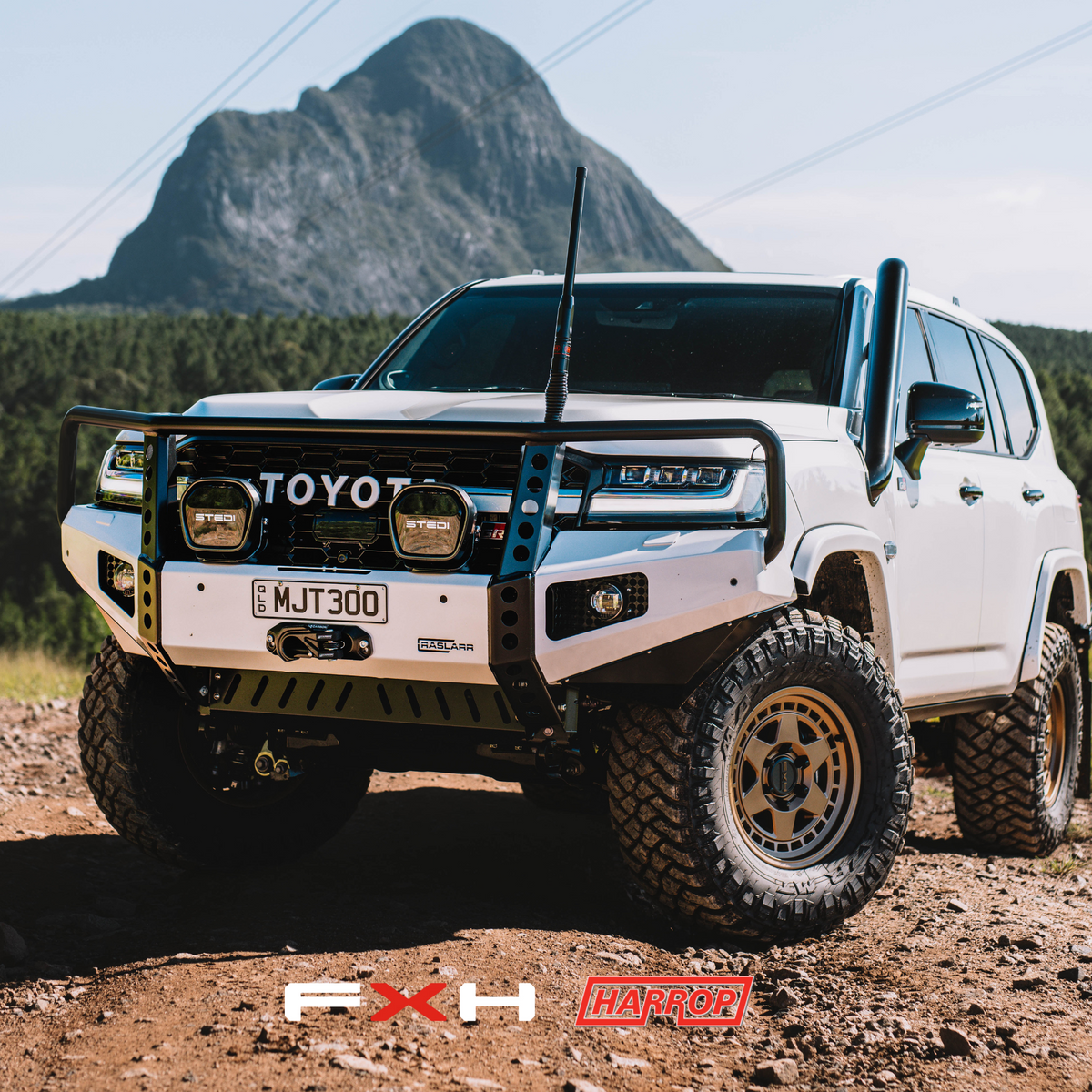 300 Series Toyota LandCruiser Hooped (Dallas) Bull Bar - Sahara ZX / Light Bar: Yes