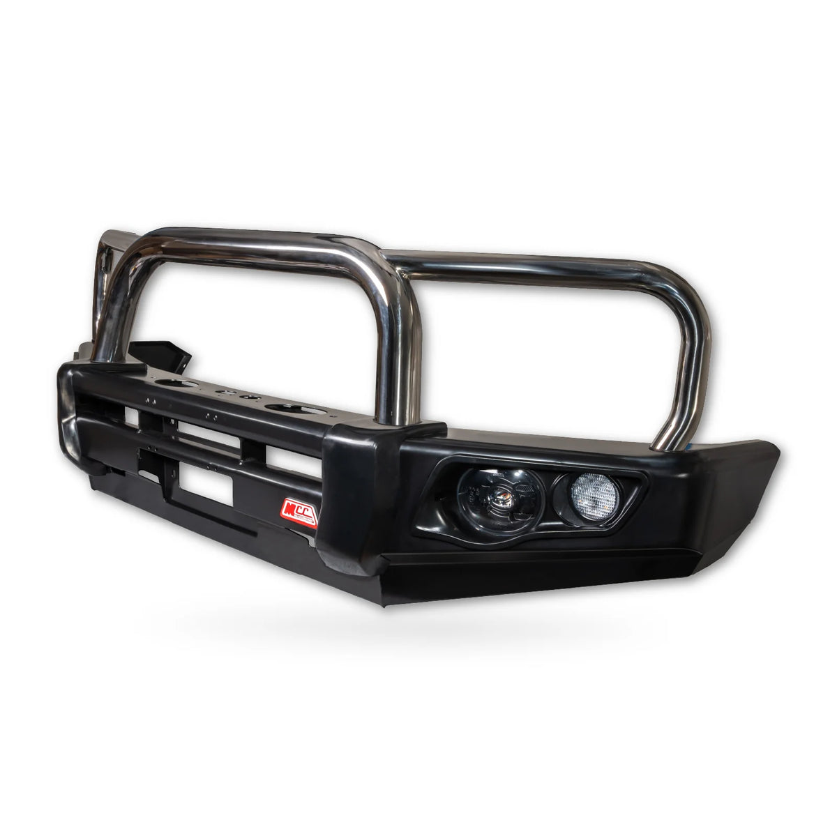 BT50 UP UR 2012-2020 707-01 Falcon Bull Bar Triple Stainless Loops Package (LED Foglight) - SKU MCC-06002-701FOGUP