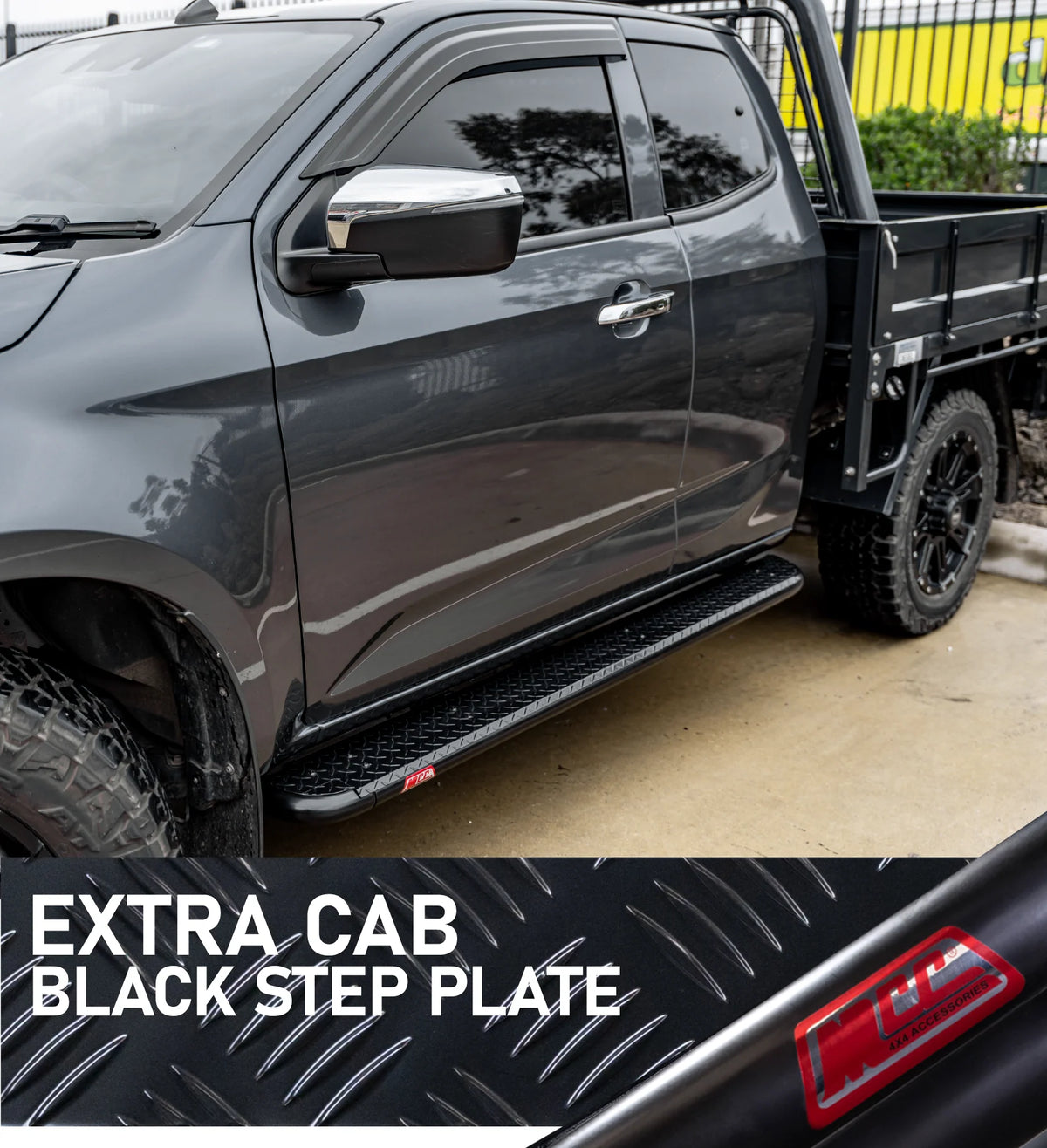 Dmax/Colorado RT RG 2012-2019 - 309BSBK Extra Cab All Black Side Step Package