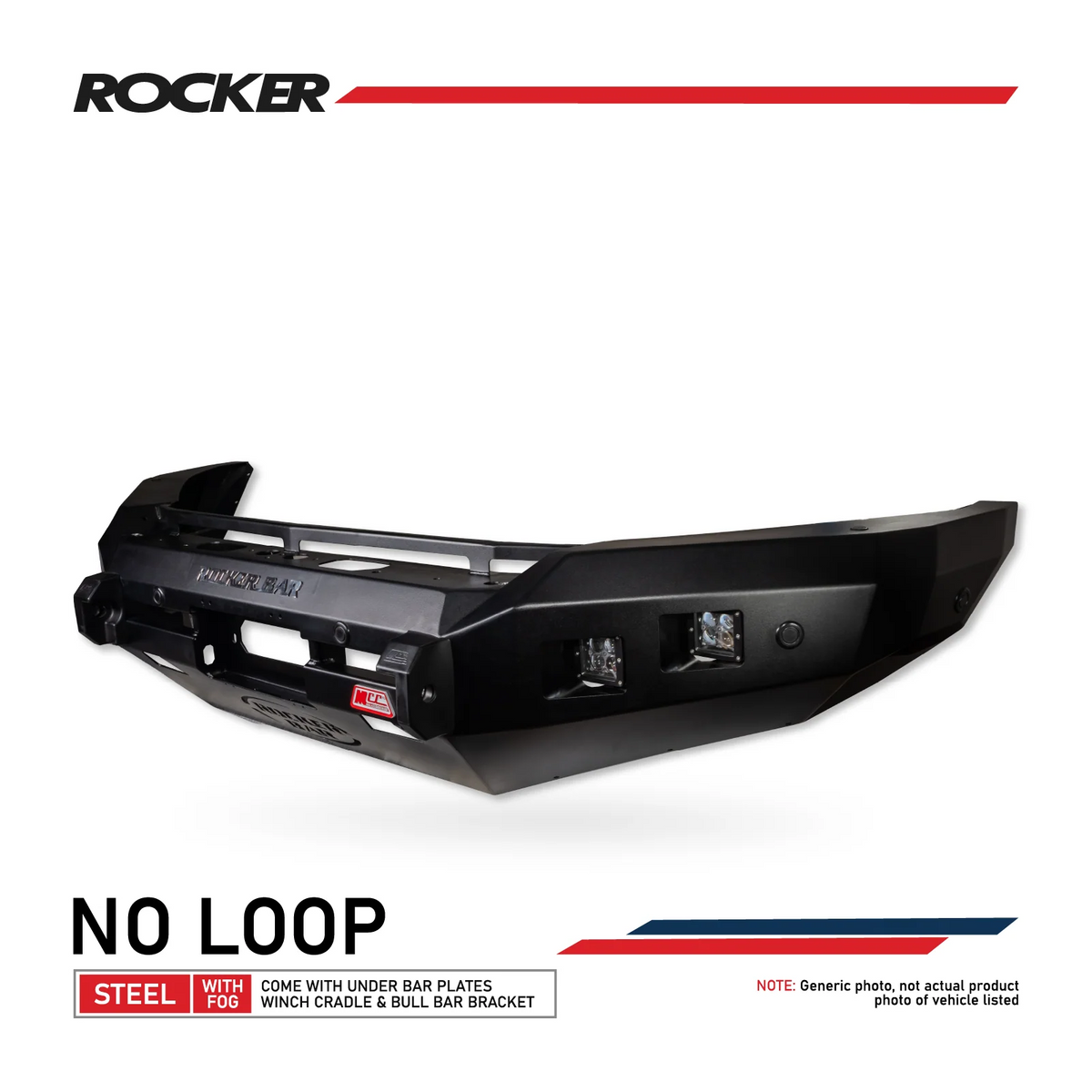 BT50 2025-On Facelift 078-01SQ Rocker Bull Bar No Loop Package