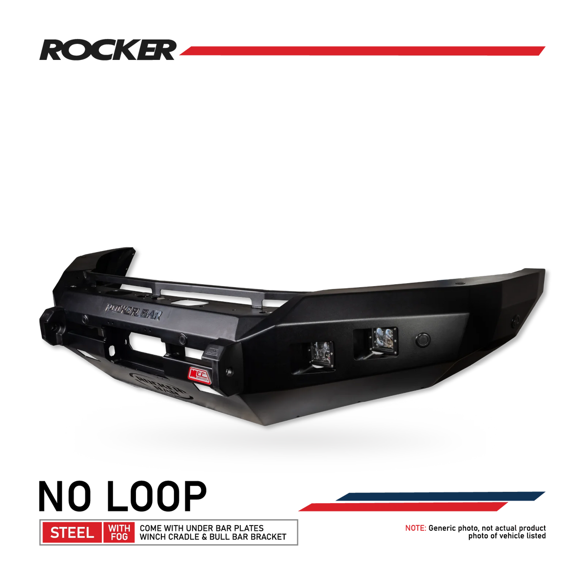 Next-Gen Ranger Raptor 2022-On - 078-01SQ Rocker Bull Bar No Loop Package - SKU MCC-05011-7801SQ