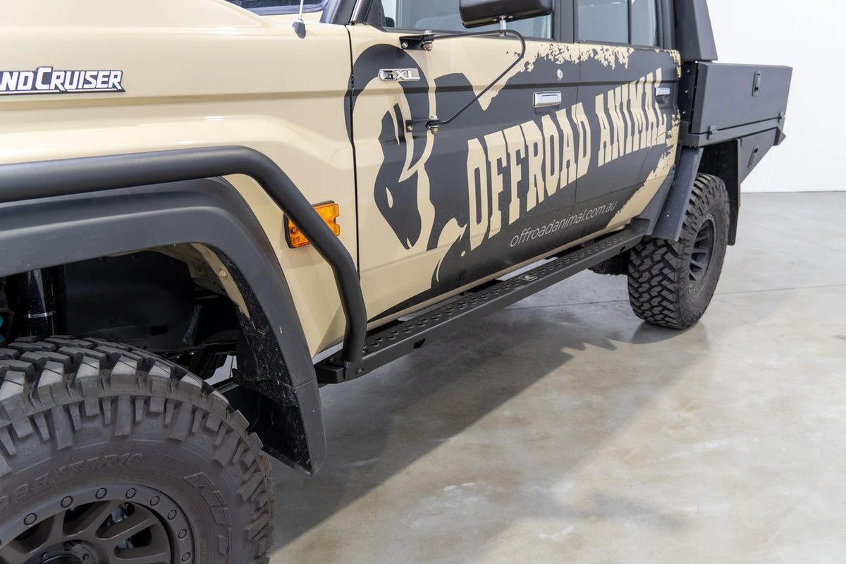 Brush Rails, suitable for Facelift Toyota Land Cruiser 79 Dual Cab, 2024 to current (DOES NOT INLCLUDE ROCK SLIDERS)