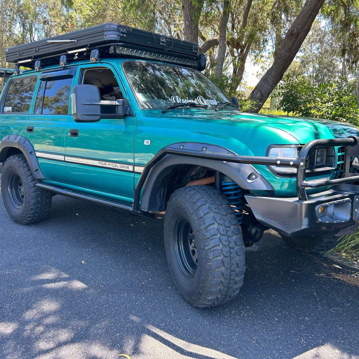 80 Series Toyota LandCruiser Revolution Rock Sliders & Rails - 1992 / Multi Hole Top / Scrub Rails: Yes, to suit ARB bull bar