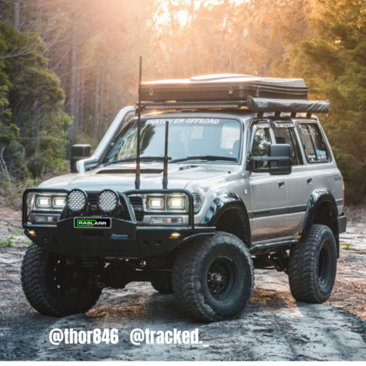 80 Series Toyota LandCruiser Azza Bull Bar (New Hoops) - 1990 / Low Mount Winch