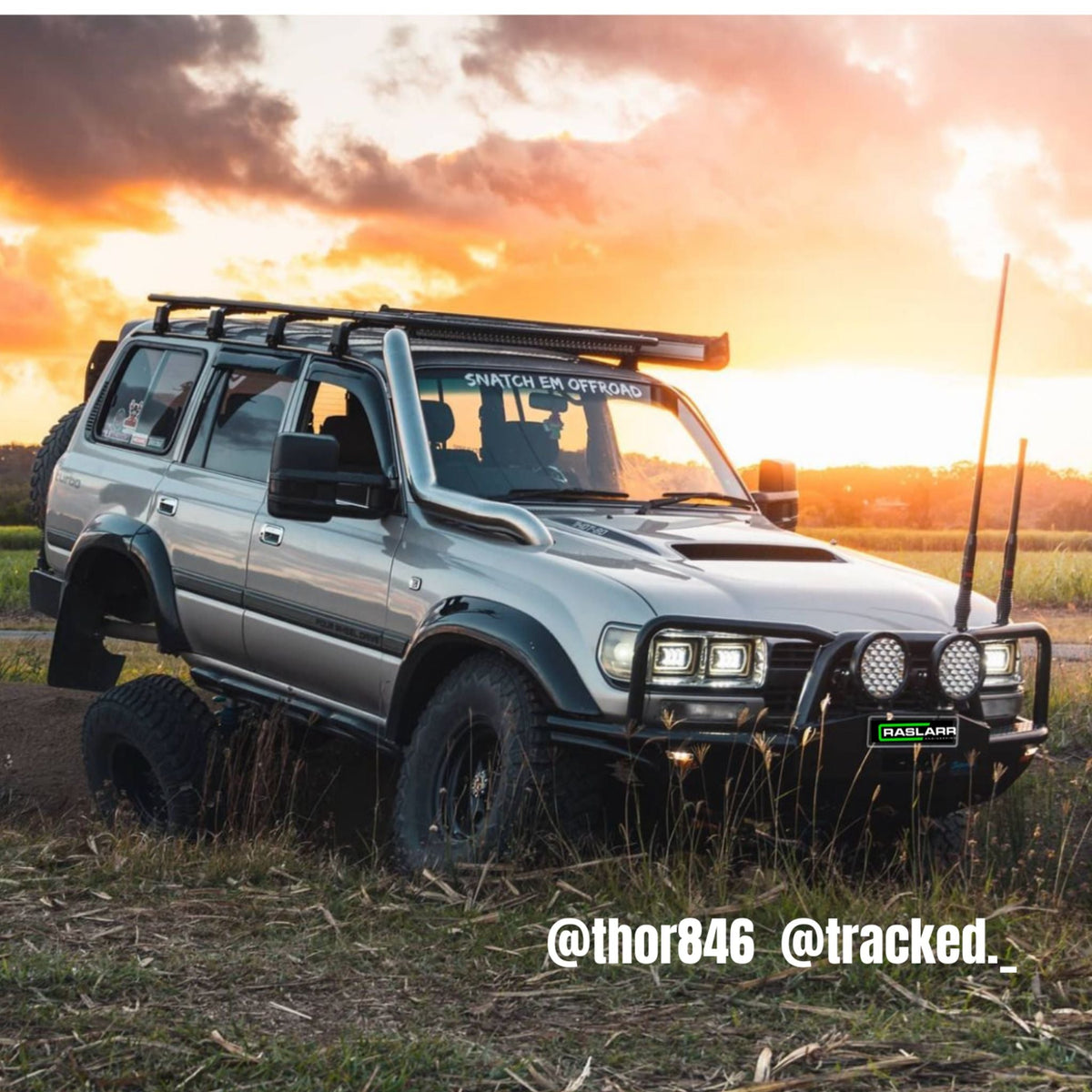 80 Series Toyota LandCruiser Azza Bull Bar (New Hoops) - 1997 / Low Mount Winch