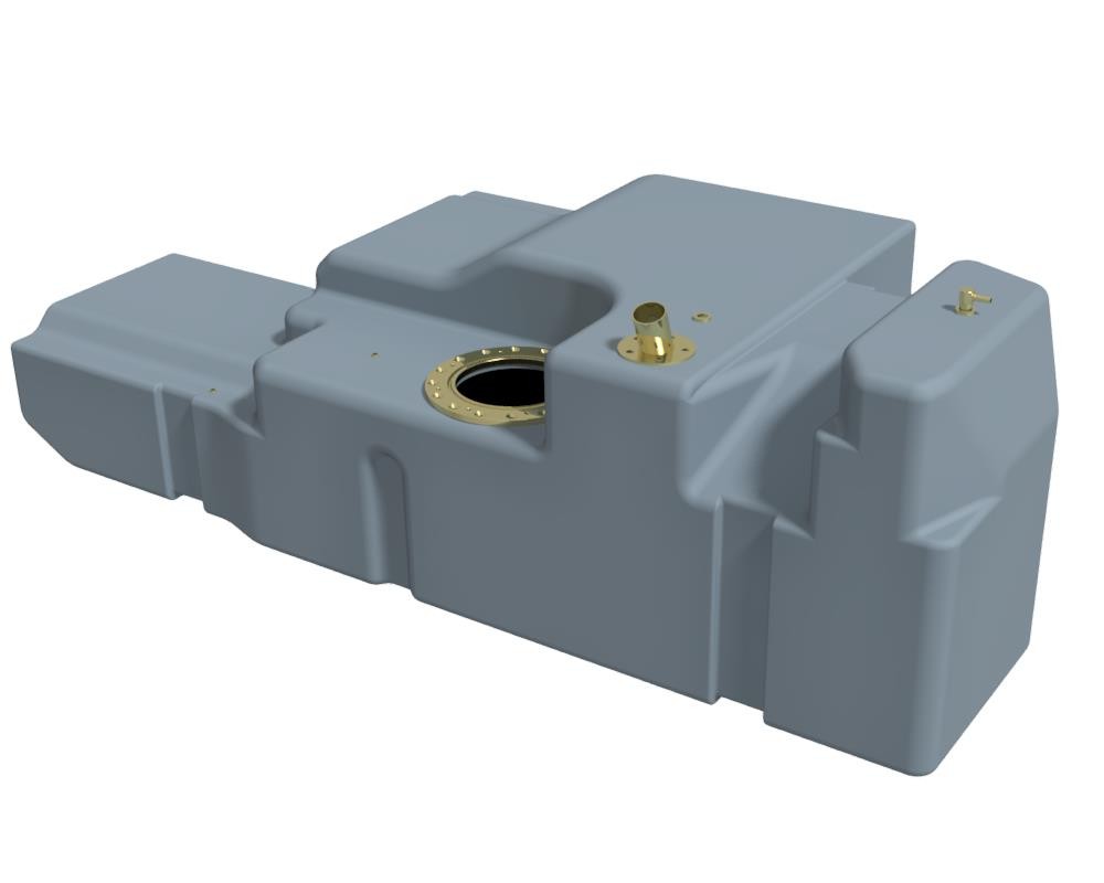 Brown Davis Long Range Poly Fuel Tank (140 litres) (Mazda BT50 2020 on Facelift Model)