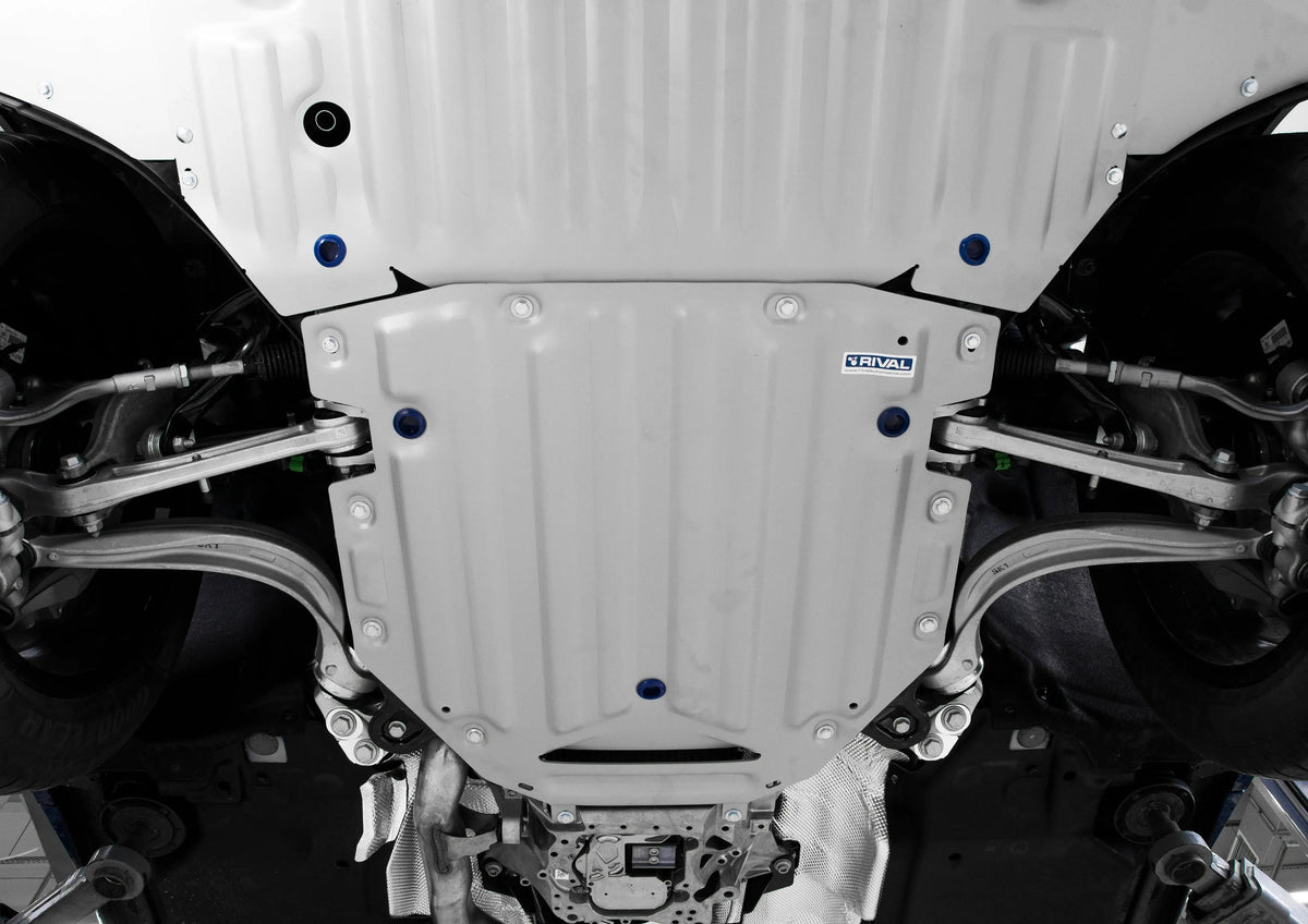 Aluminum Gearbox Bash Plate - Volkswagen Touareg 2018-; 3 L. / Gasoline; 2 L. / Gasoline; 3 L. / Diesel