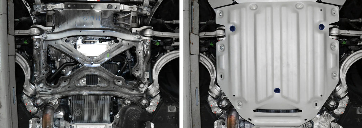 Aluminum Gearbox Bash Plate - Volkswagen Touareg 2018-; 3 L. / Gasoline; 2 L. / Gasoline; 3 L. / Diesel