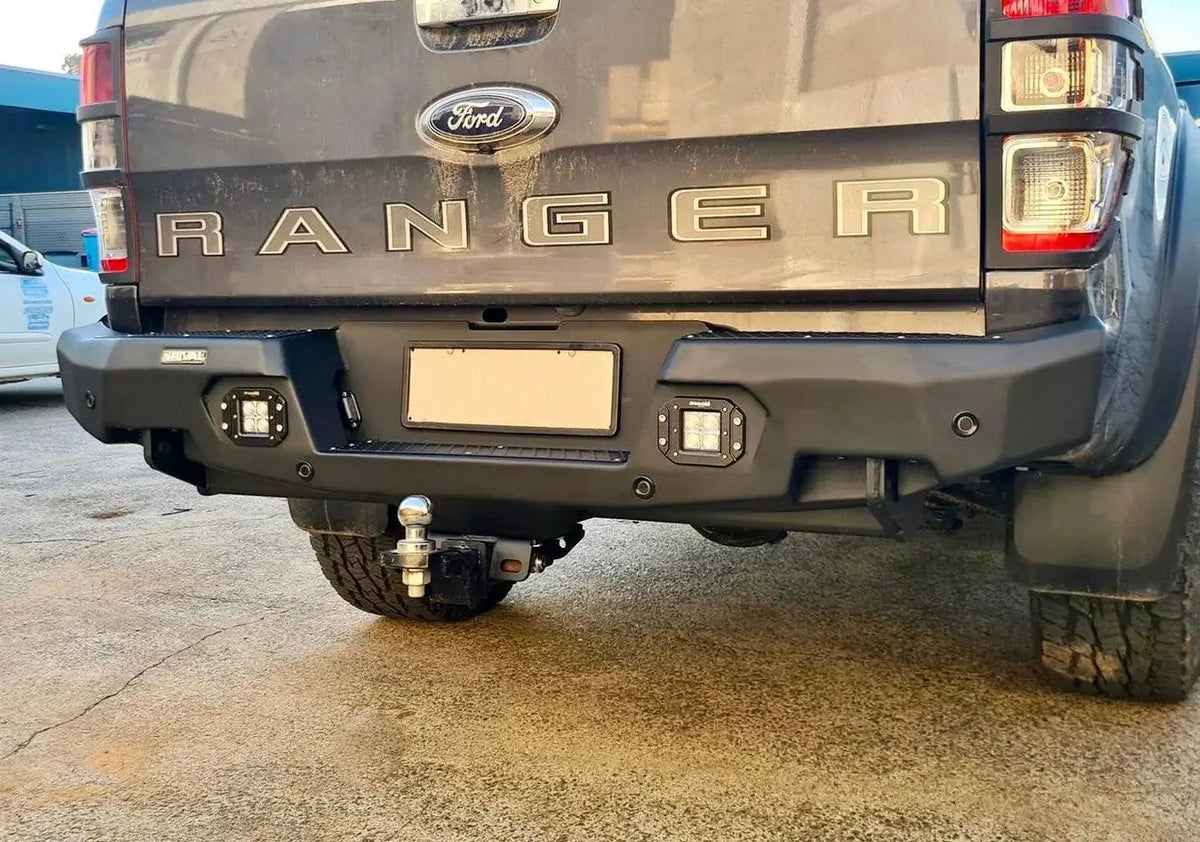 Aluminium Rear Bar with RIVAL Spotlights (Set of 2) - Ford Ranger PX1/PX2/PX3 (2011–2022)