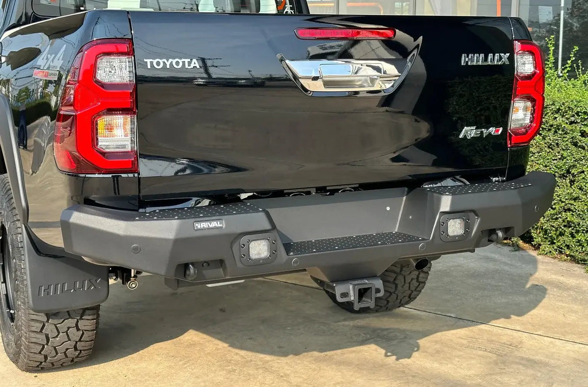 Aluminum Rear Bar with RIVAL Spotlights (Set of 2) - Toyota Hilux (2011–Present)