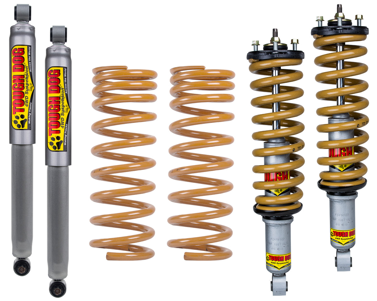 Tough Dog Foam Cell Suspension Kit – Ford Everest UA1 – Medium Rear Load 300kg+ Constant – Bullbar + Winch