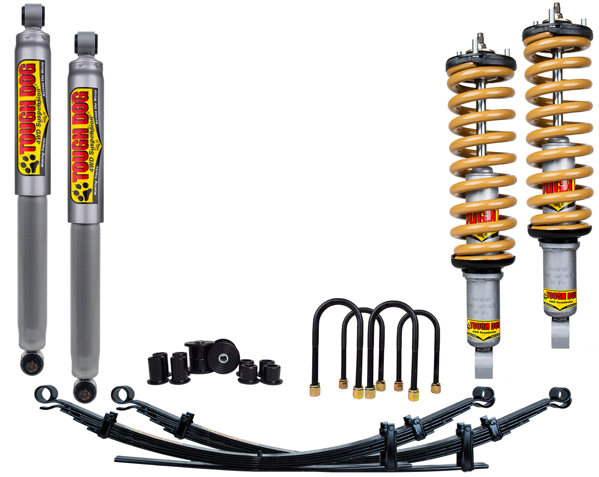 Tough Dog Foam Cell Suspension Kit – Toyota Hilux – Heavy Rear Load 800kg+ Constant – Steel Bullbar (TDK-TOY-035-8966AA)