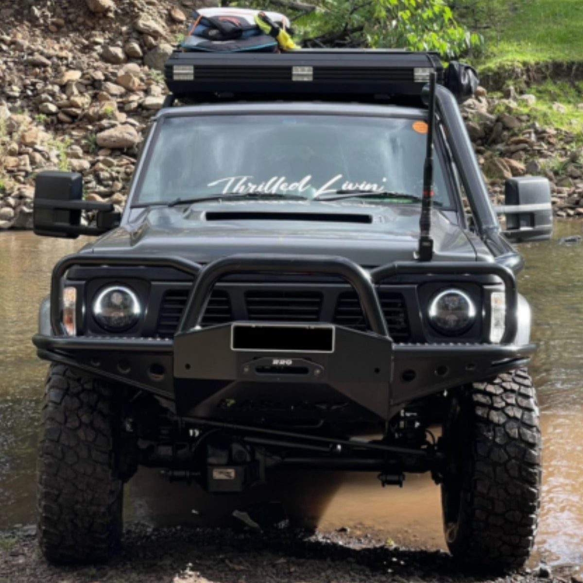 GQ Nissan Patrol Azza Bull Bar - 1992 / 2" Body Lift / Low Mount Winch