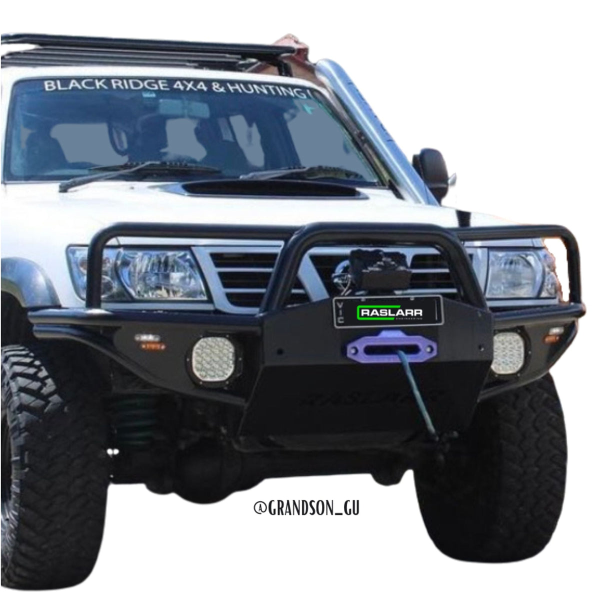 GU Nissan Patrol 7" Azza Bar - Series 4 / High Mount Winch