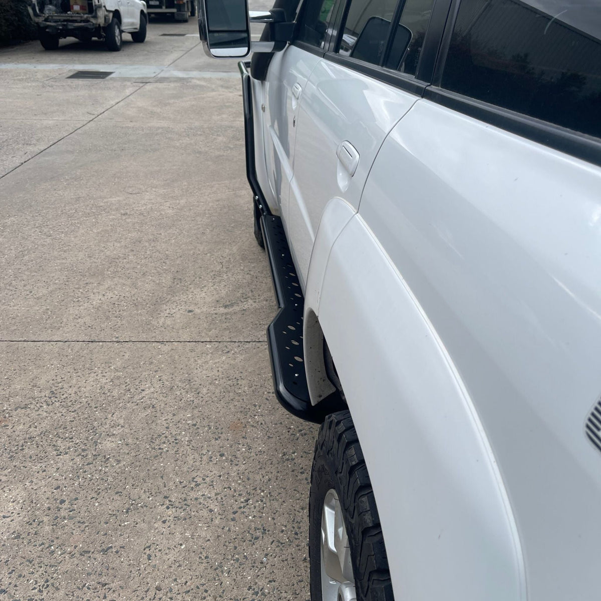 GU Nissan Patrol Revolution Rock Sliders & Rails - Series 4 / Multi Hole Top / Single Cab Ute