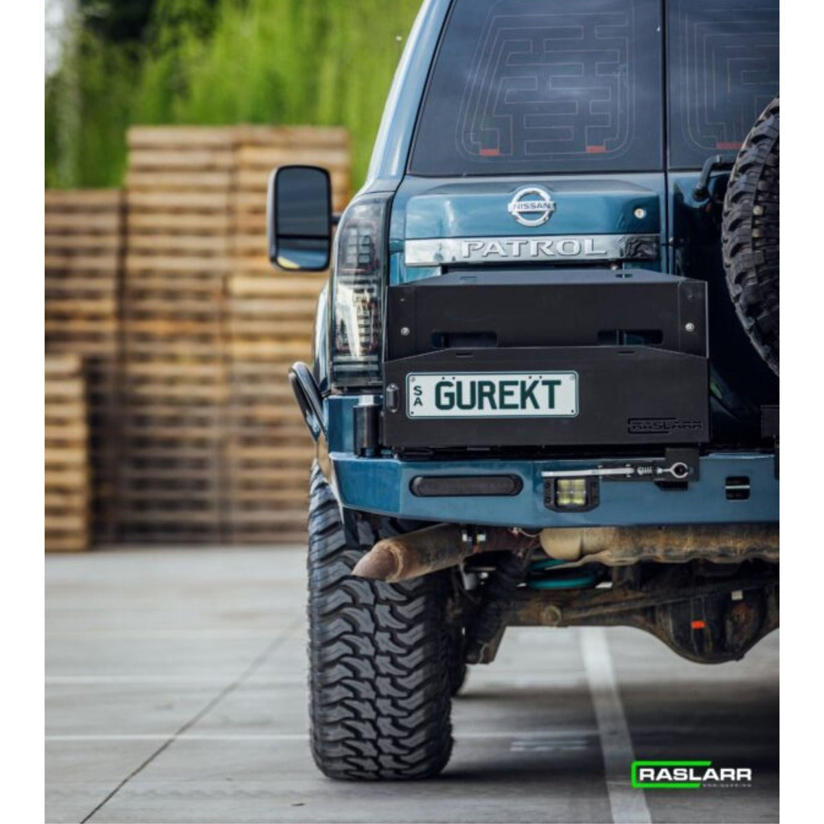 GU Series 1-4 Nissan Patrol Rear Bar V2 (Super High Clearance) - Series 1 / Side Hoops