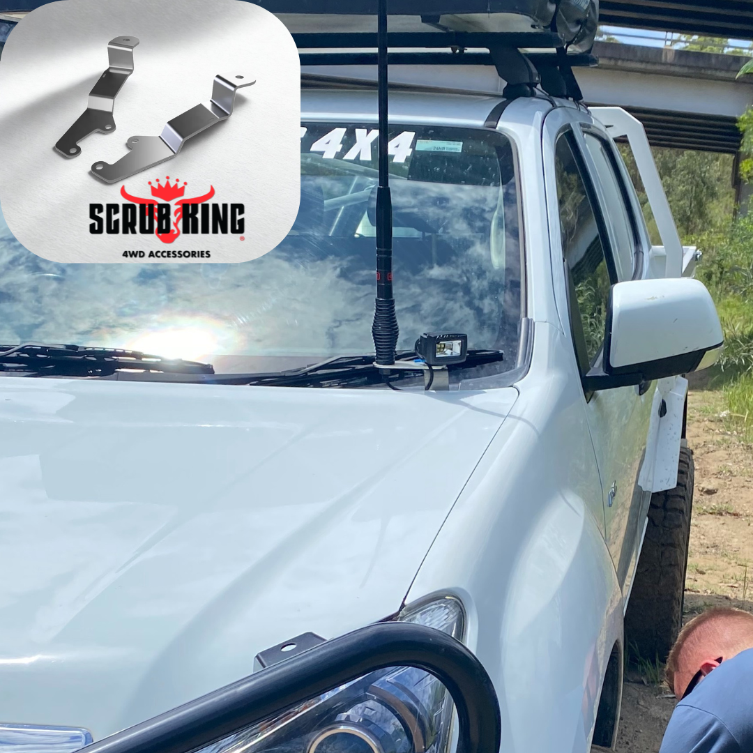 2012-2020 Isuzu MU-X Bonnet Hinge Ditch Light Bracket Pair
