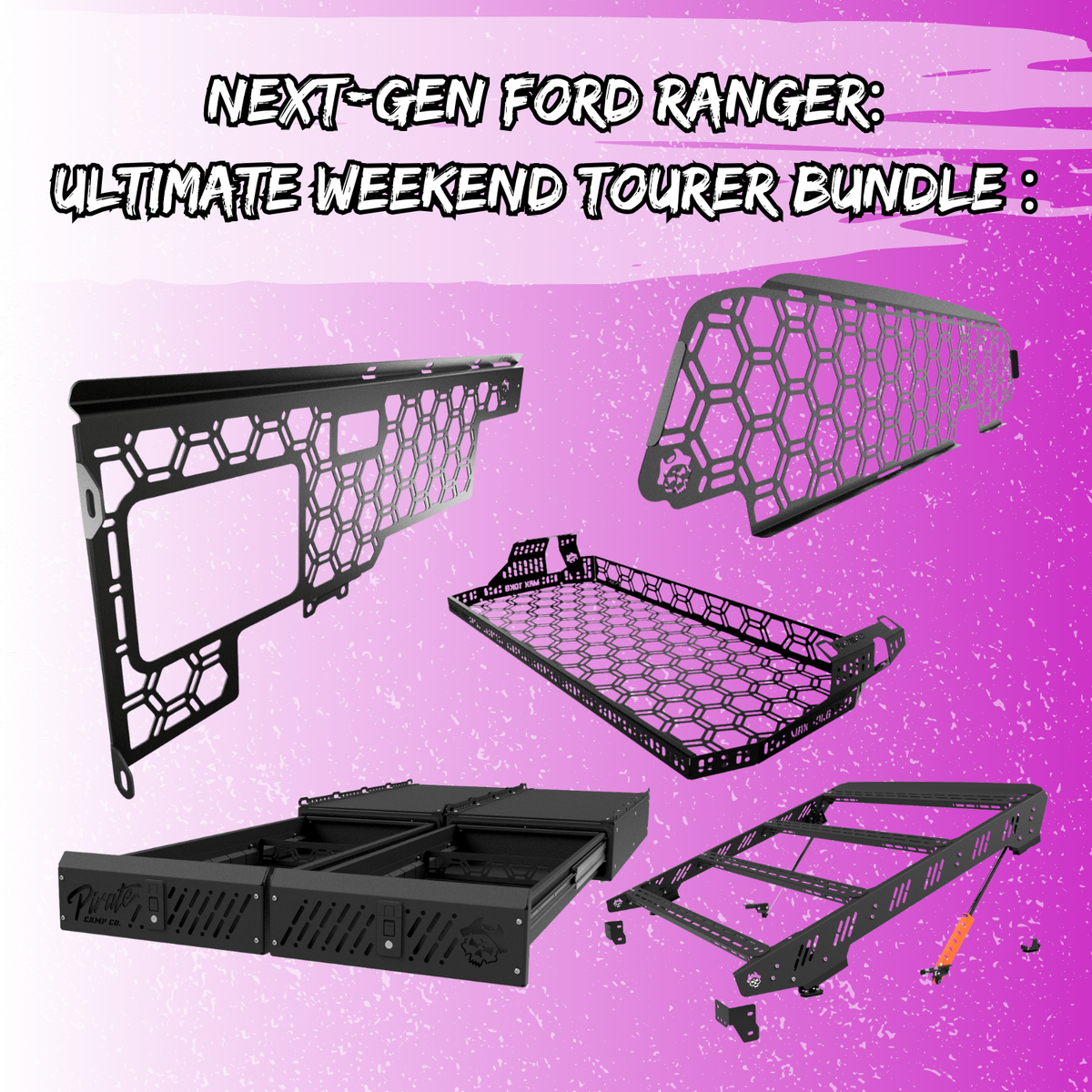 Next-Gen Ford Ranger - Ultimate Weekend Tourer Bundle (Dual Cab) - No Thank you. No Drawer Dividers / No Thank you. No EVA Foam Inserts