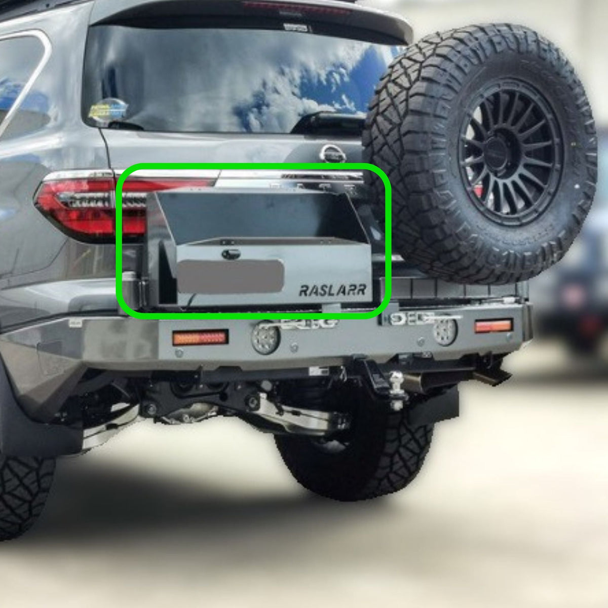 Raslarr - Y62 Nissan Patrol LHS Dual Jerry Can Holder