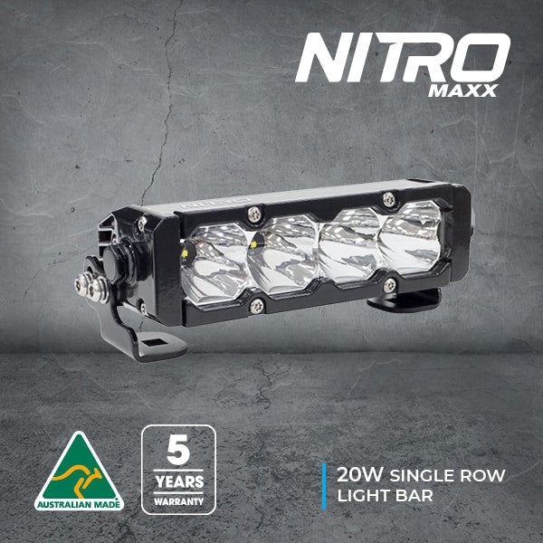 Ultra Vision - Nitro Maxx 20W 7" Single Row Light Bar