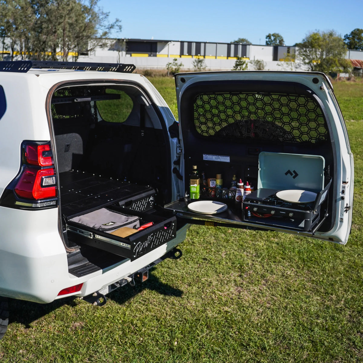 Drop Down Rear Door Table | Prado 150 - Yes Please - Include Switches