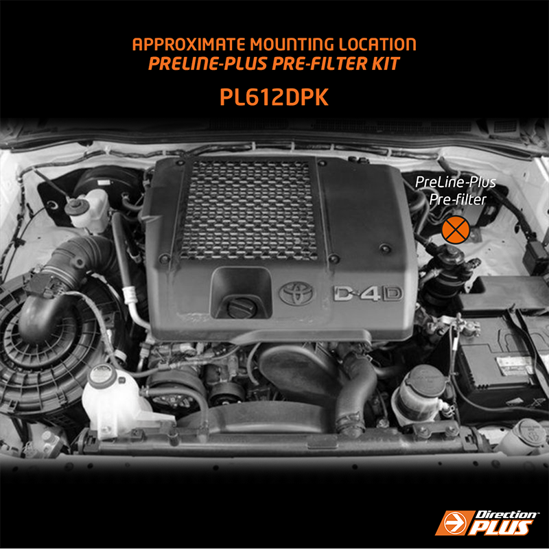 Direction Plus - PRELINE-PLUS PRE-FILTER KIT HILUX N70 (PL612DPK)