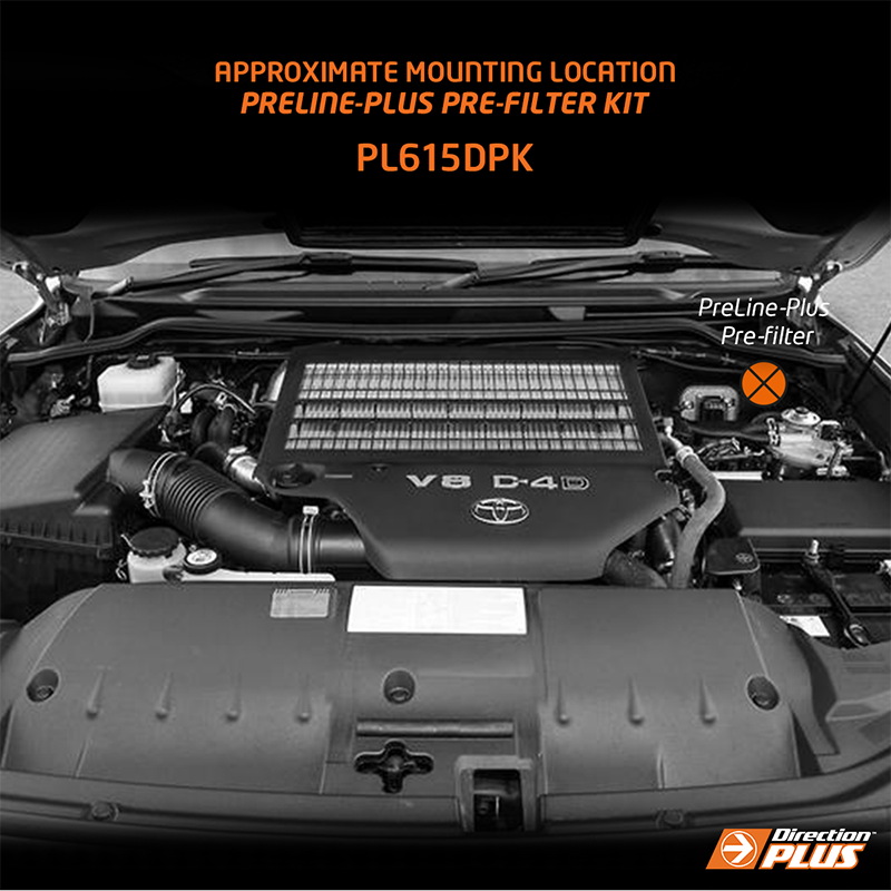 Direction Plus - PRELINE-PLUS PRE-FILTER KIT LAND CRUISER 200 (PL615DPK)