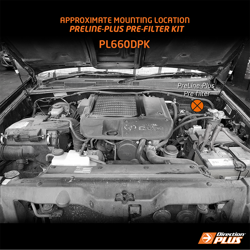 Direction Plus - PRELINE-PLUS PRE-FILTER KIT TOYOTA PRADO 120 (PL660DPK)