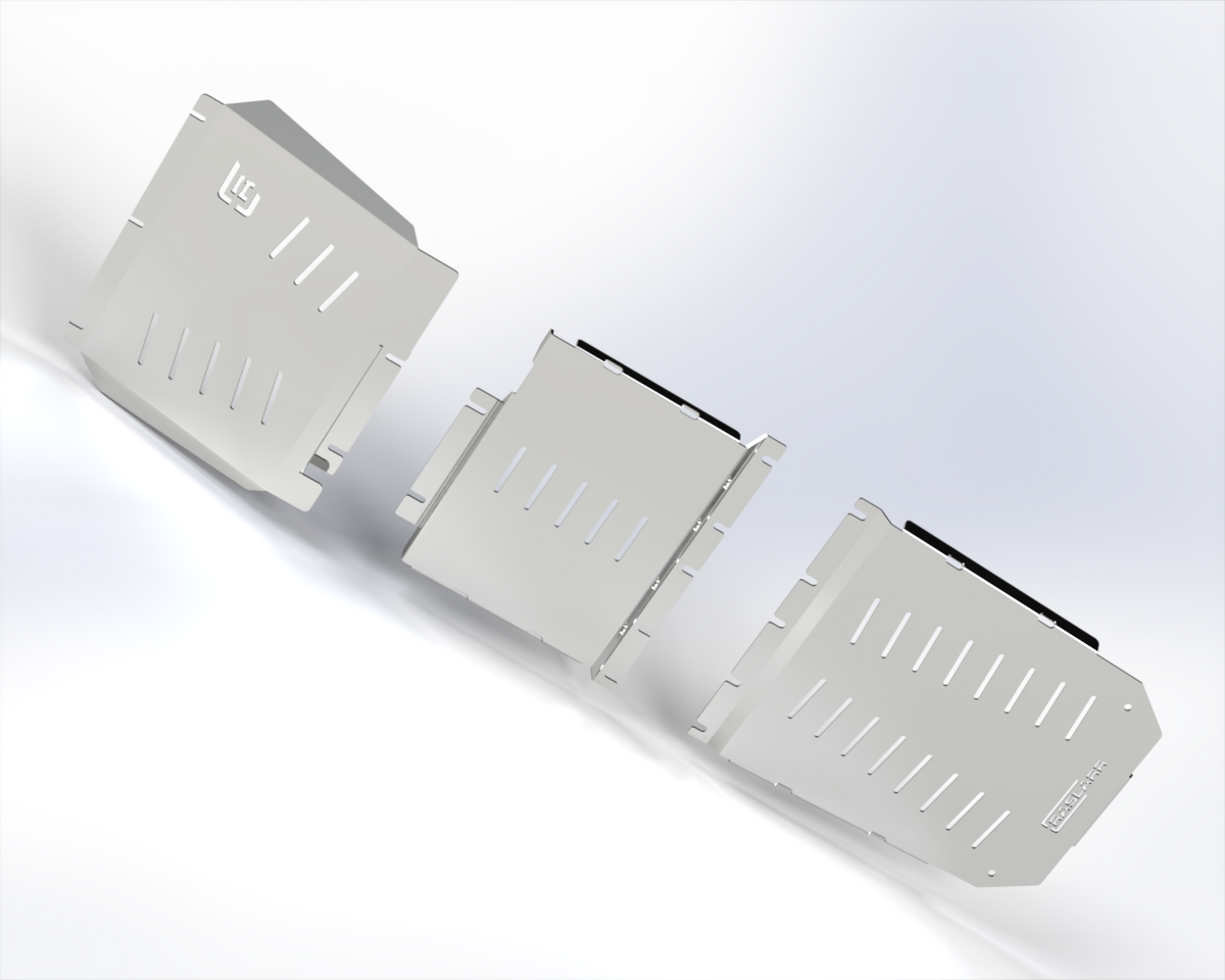 Ford Ranger Raptor Bash Plates - Raw Aluminium