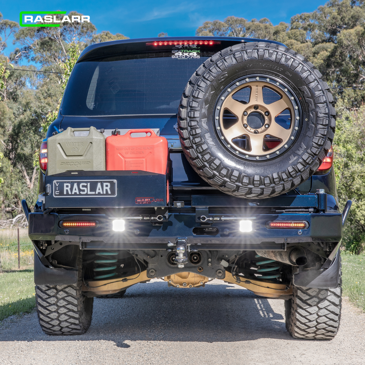 S1-4 Y62 Nissan Patrol Rear Bar V2 - Series 4 / Ti / Side Hoops: Yes
