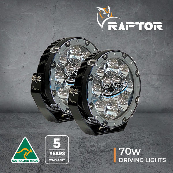 Raptor 70 LED 7" Driving Light (Pair)