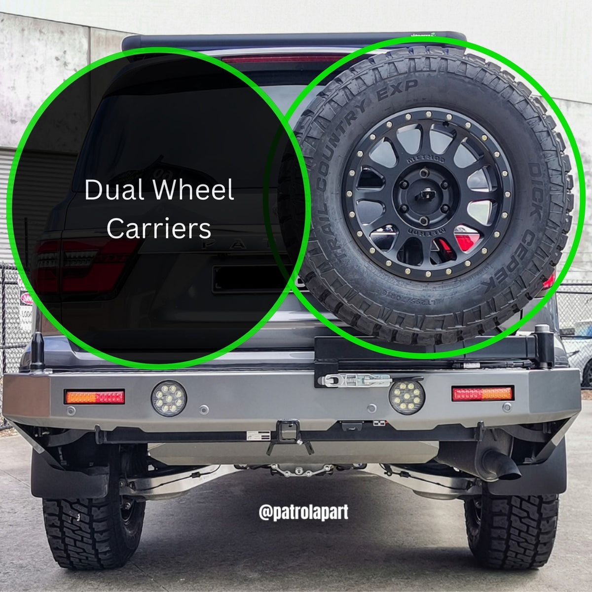 Raslarr - Y62 Nissan Patrol Dual Wheel Carriers