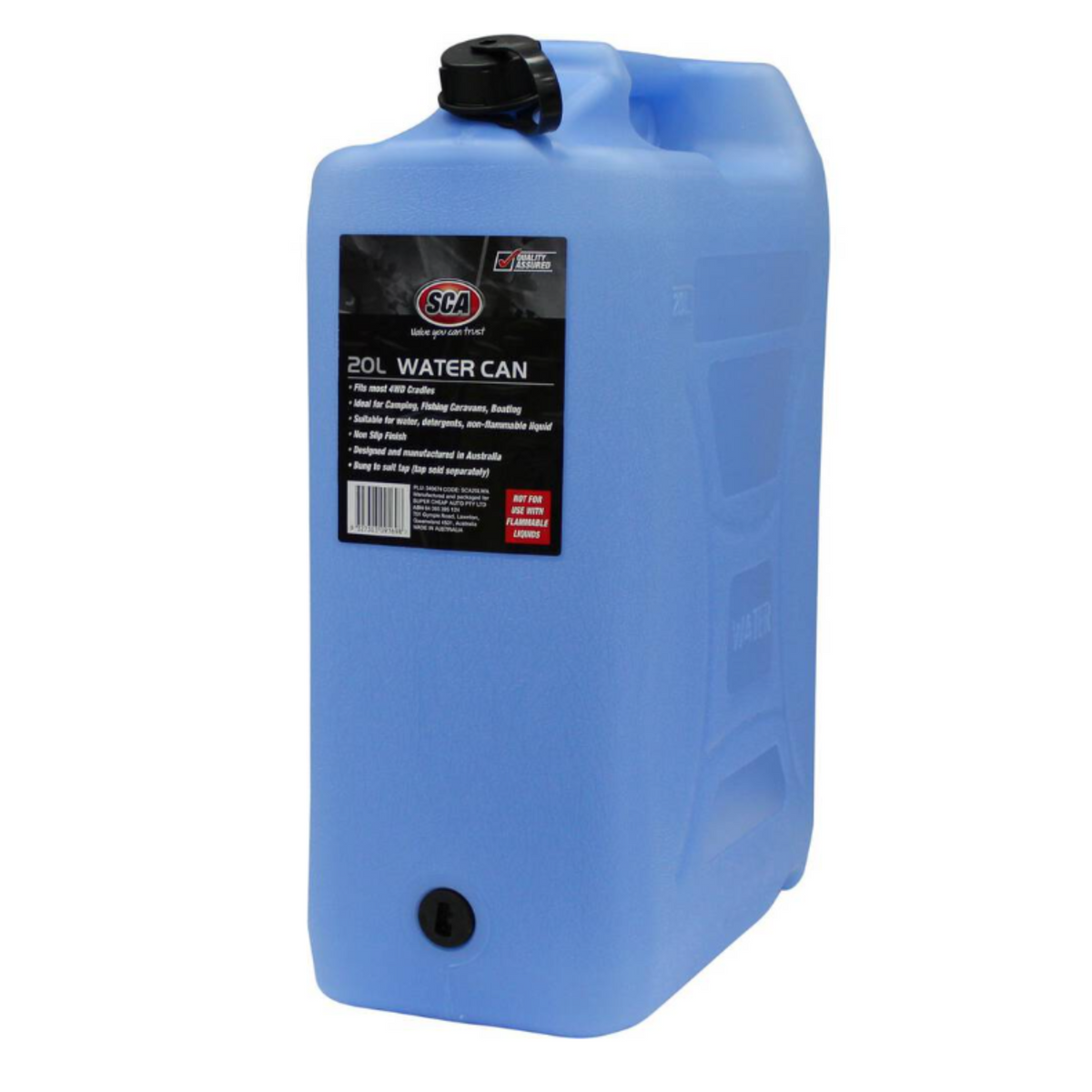 SCA Water Carry Can 20 Litre Blue - Tap: Yes