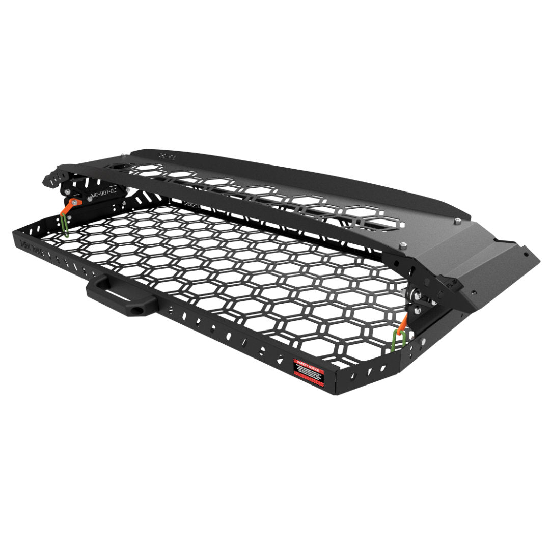 Drop Down Rear Roof Parcel Shelf | Nissan Y62 Patrol - Parcel Shelf + (1 x Small + 1 x Medium + 1 x Large Wildtrak Canvas Bag)