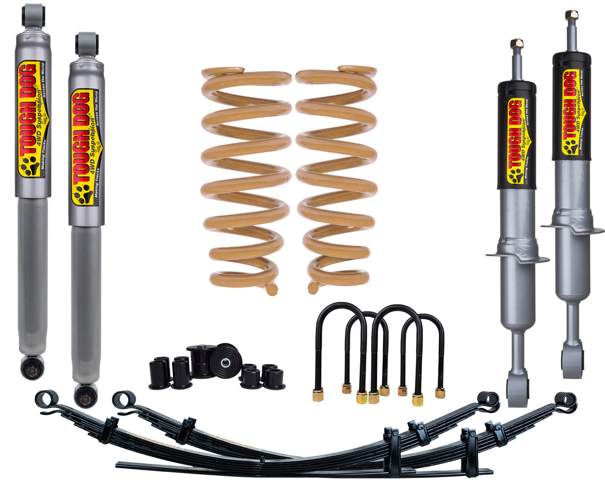 Tough Dog Foam Cell Suspension Kit – Volkswagen Amarok – Light Rear Load 0-300kg – Bullbar + Winch (TDK-FC404730-1AFBBE)
