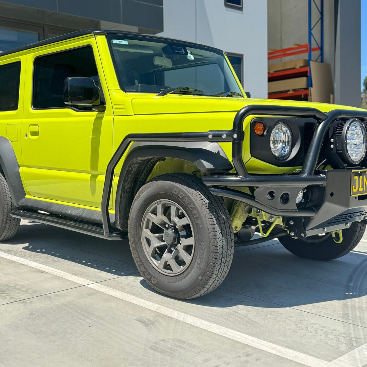 Suzuki Jimny JB74 Revolution Rock Sliders - Black Multi Hole Top / Scrub Rails: No