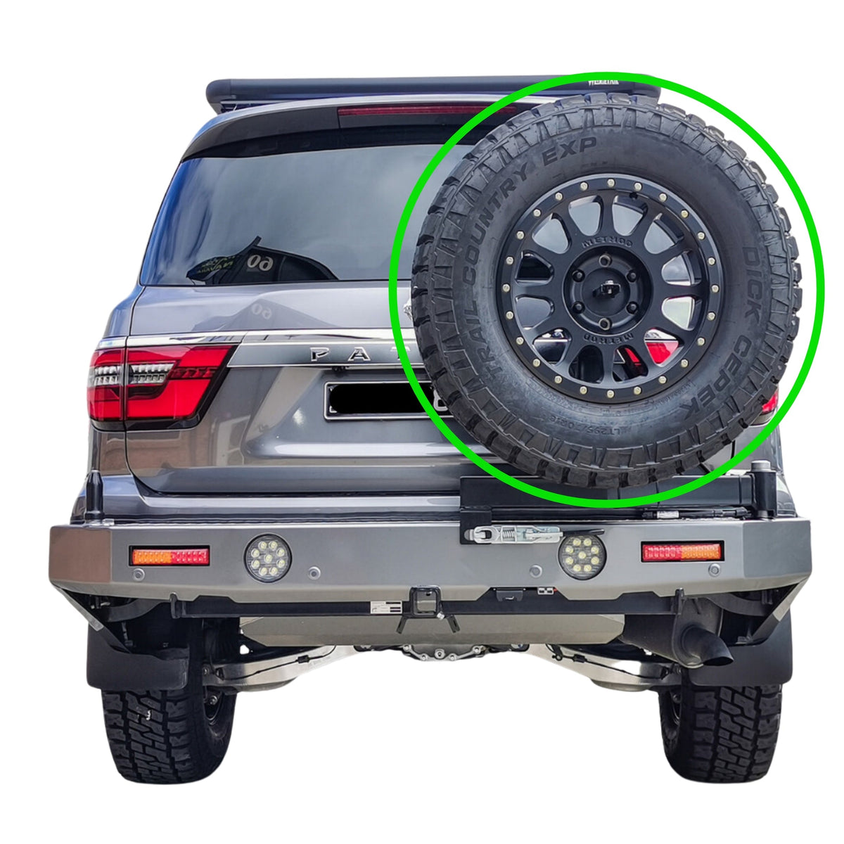 Raslarr - Y62 Nissan Patrol RHS Wheel Carrier