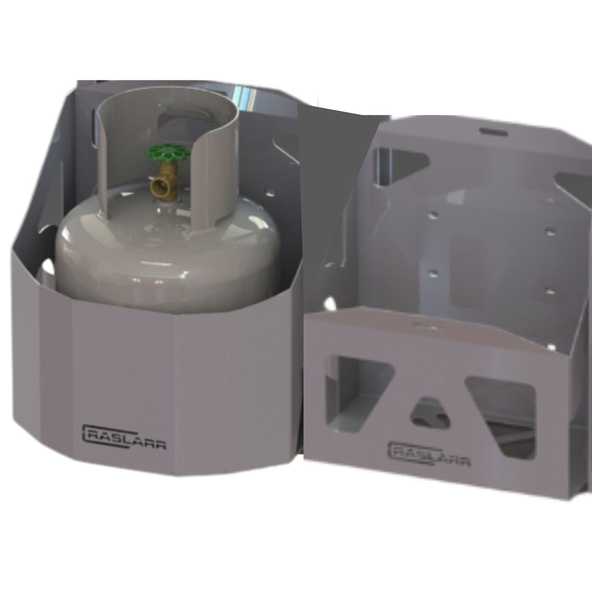 Raslarr - Y62 Nissan Patrol LHS Dual Jerry/Gas Bottle Holder