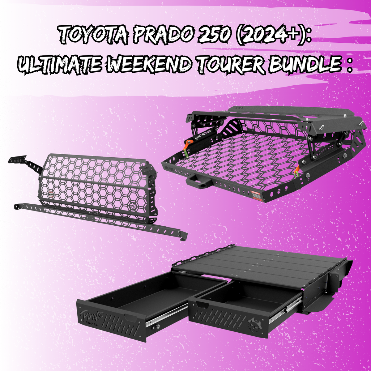 Toyota Prado 250 (2024+) - Ultimate Weekend Tourer Bundle (Wagon) - No Thank you. No Drawer Dividers / Yes Please. Add EVA Foam Inserts