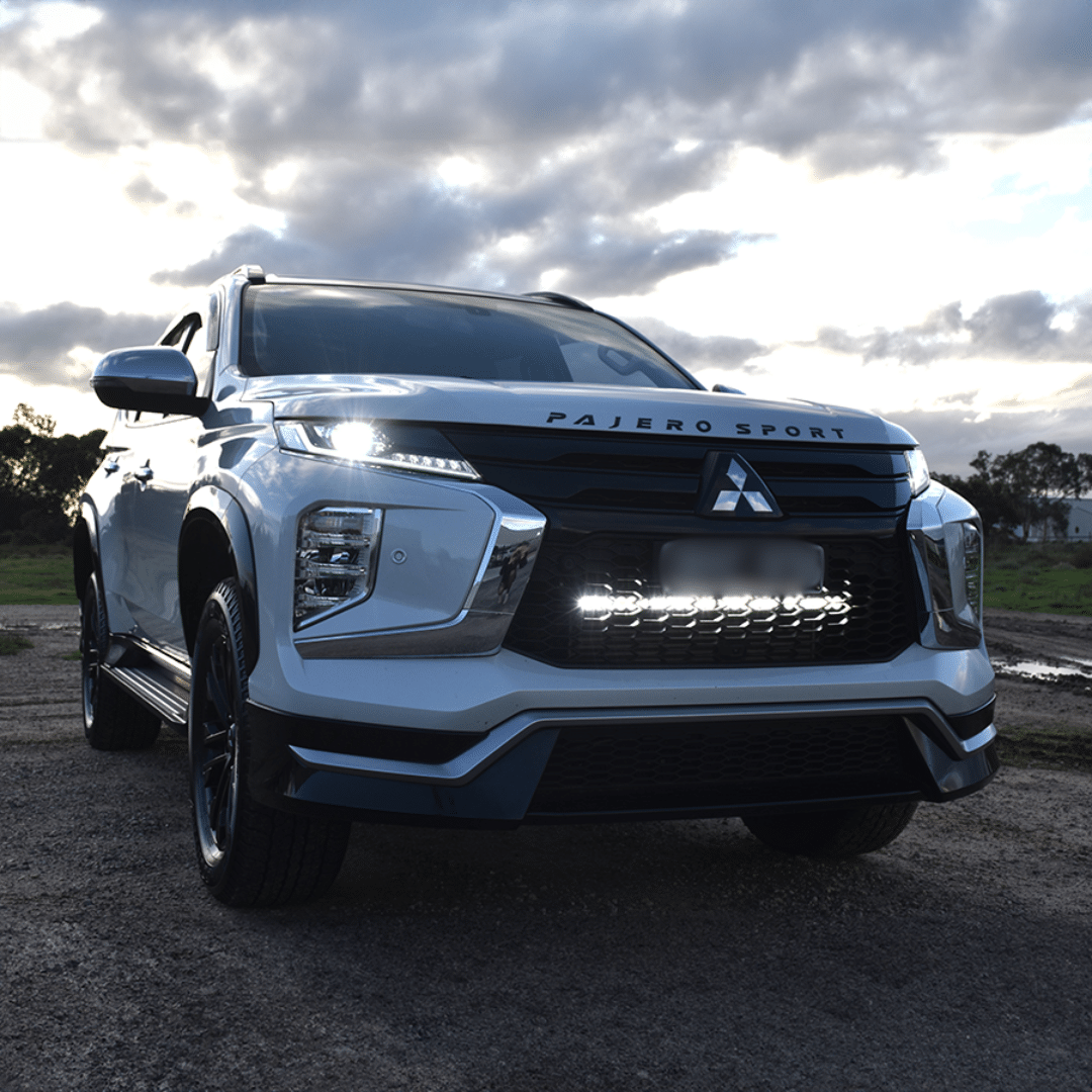 Mitsubishi Pajero Sport QF & QG Nov 2019-on Behind Grille Light Bar Kit