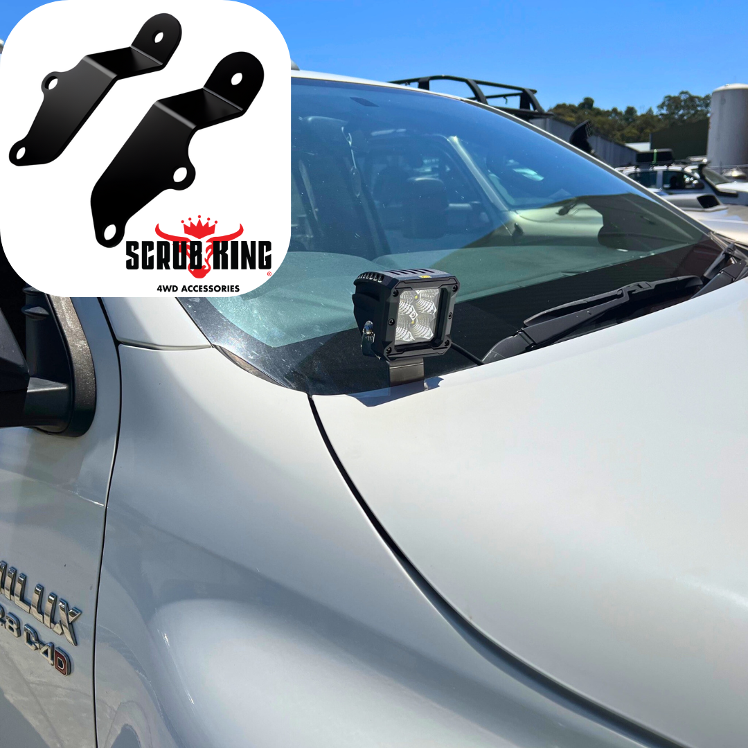 Toyota Hilux N80 Bonnet Hinge Ditch Light Bracket Pair