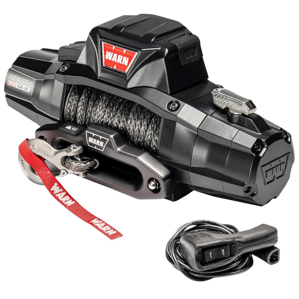 WARN ZEON XD 12-S 12,000lb 12V Electric Winch, 80ft Spydura Synthetic Rope