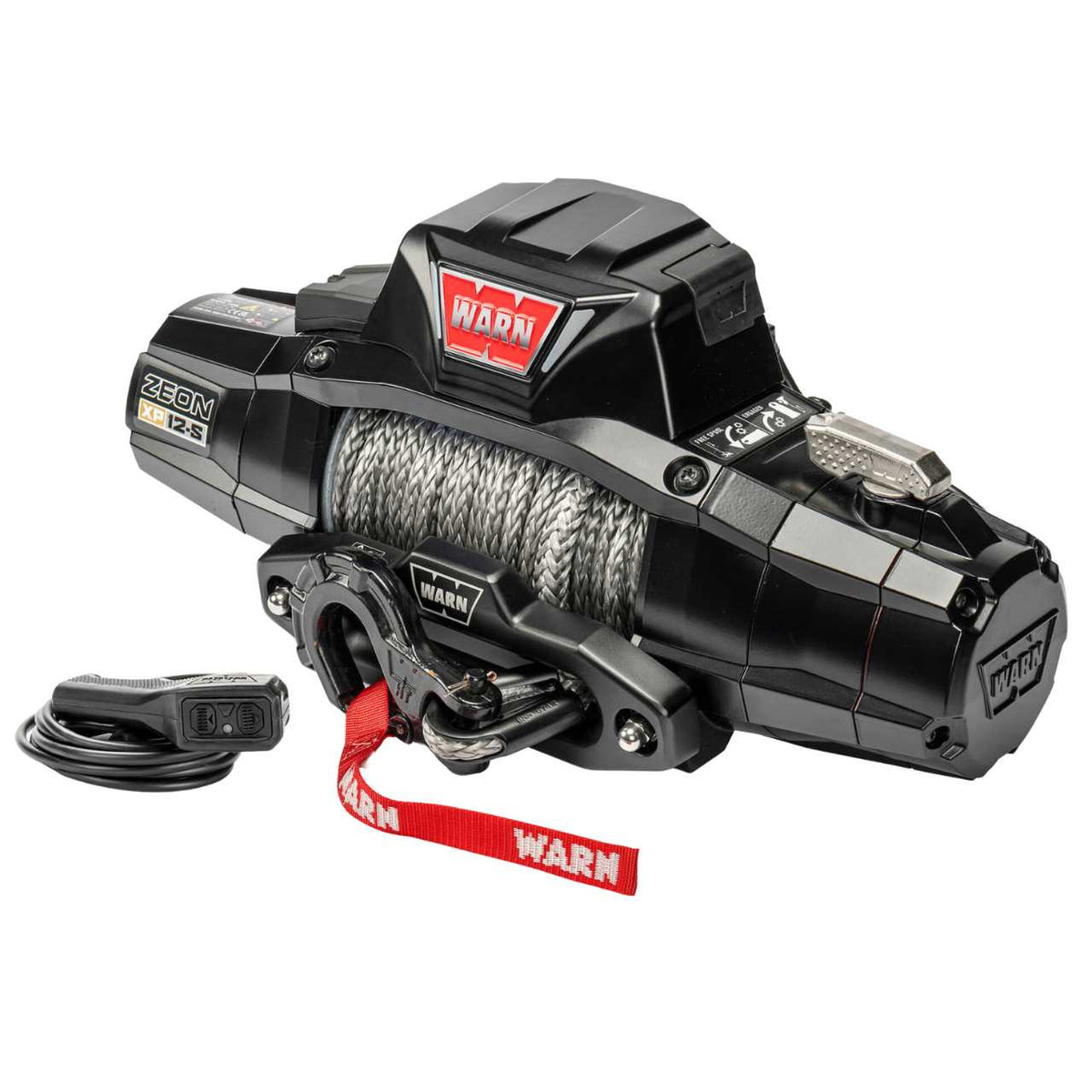 WARN ZEON XP 12-S 12,000lb 12V Electric Winch, 80ft Spydura Synthetic Rope