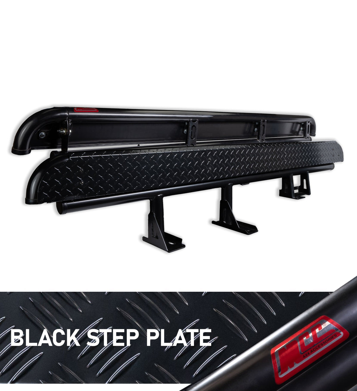Prado 150 facelift 2017-Current 309BSBK All Black Side Step Package - SKU MCC-01020-309BSBK