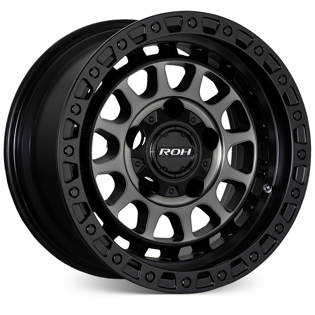 17X9 25 6/139.7 ASSAULT GRAPHITE CENTRE BLACK LIP