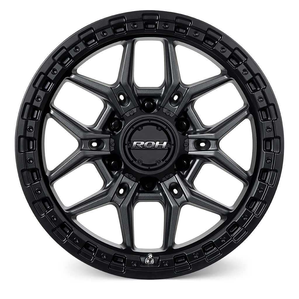 17X9 12 6/139.7 AXE GRAPHITE CENTRE BLACK LIP